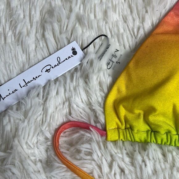 Monica Hansen Rainbow String Bikini 2 Piece NWT Size Small - Picture 4 of 8
